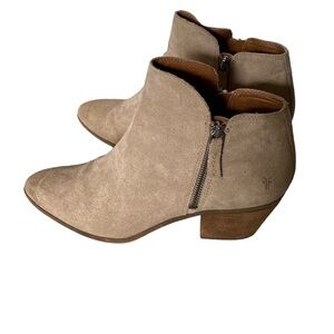 Frye suede leather heel ankle boots size 10 M